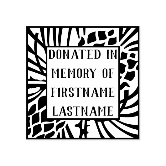 gedoneerd in Memory Bookplate Rubberstempel (Afrduk)