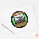 gedoneerd ter nagedachtenis van ronde sticker (Envelop)