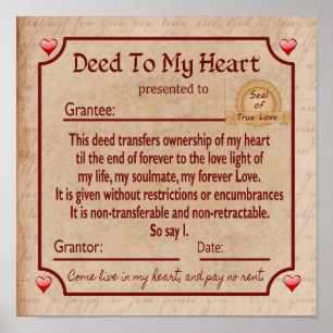 GEDOON AAN MIJN HART _ Een romantische verklaring Poster
