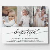Gedoopt Modern Fotocollage Doop Keepsake Fotoplaat (Voorkant)