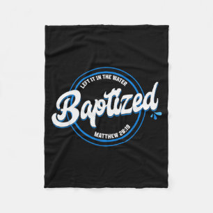 Gedoopte christen Doop Liet het in het water Ma Fleece Deken