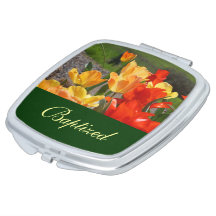 Gedoopte geschenken compacte spiegels Tulpen Doopg