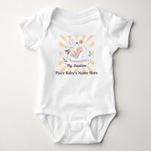 Gedoopte Persoonlijke Baby Bodysuit (Voorkant)