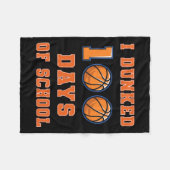 Gedopt 100 dagen van school basketbal 100e dag van fleece deken (Voorkant (Horizontaal))