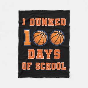 Gedopt 100 dagen van school basketbal 100e dag van fleece deken