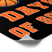 Gedopt 100 dagen van school basketbal 100e dag van poster (Hoek)