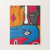 Gedopt gezicht Puzzle Legpuzzel (Verticaal)