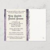 Gedopt hout - Aangepaste afwijking - Paars + Blauw Uitnodiging Briefkaart (Achterkant)