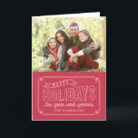 Gedopte Banner Holiday-fotokaarten Feestdagen Kaart<br><div class="desc">Ontwerp © Berry Berry Sweet.  Bezoek onze designshowroom op WWW.BERRYBERRYSWEET.COM</div>