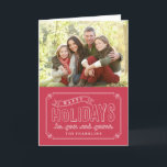 Gedopte Banner Holiday-fotokaarten Feestdagen Kaart<br><div class="desc">Ontwerp © Berry Berry Sweet.  Bezoek onze designshowroom op WWW.BERRYBERRYSWEET.COM</div>