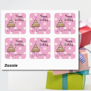 Gedopte Birthday Cake Birthday Sticker