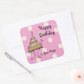 Gedopte Birthday Cake Birthday Sticker (Envelop)