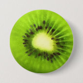 Gedopte kiwi-vruchten ronde button 7,6 cm (Voorkant)
