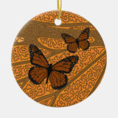 Gedopte monarch keramisch ornament (Voorkant)