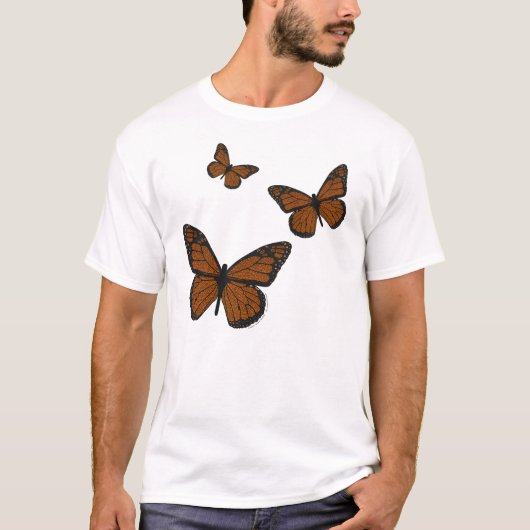 Gedopte Monarch Mannen Licht Shirt (Voorkant)