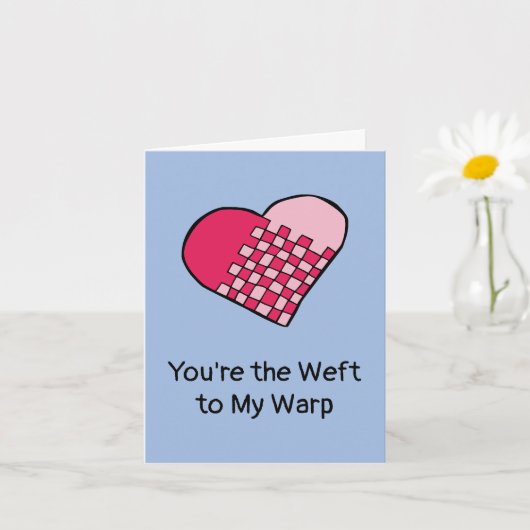 Gedopte rode roze en roze geweven Valentijnsdag Kaart (Kleine Plant)