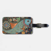 Gedopte vis bagagelabel (Achterkant horizontaal)