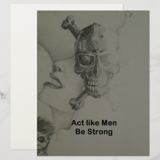 Gedraag je als Mannen, wees sterk Gepersonaliseerd Briefhoofd (Voorkant / Achterkant)