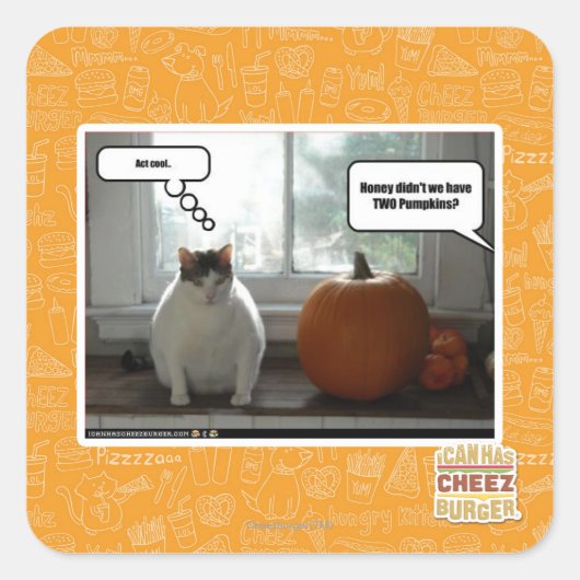 Gedraag je cool vierkante sticker (Voorkant)