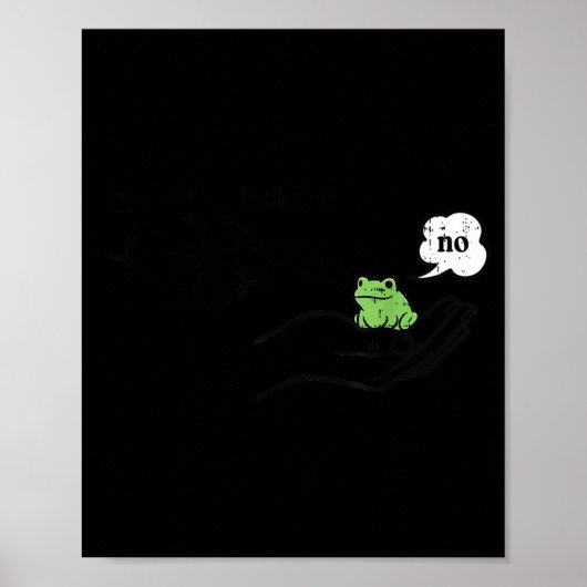 Gedraag Kikker Grappig Meme Tekentrickfiguur Dier  Poster (Voorkant)
