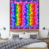 Gedraaid & Gekruld Abstract Canvas Afdruk (Insitu (Slaapkamer))