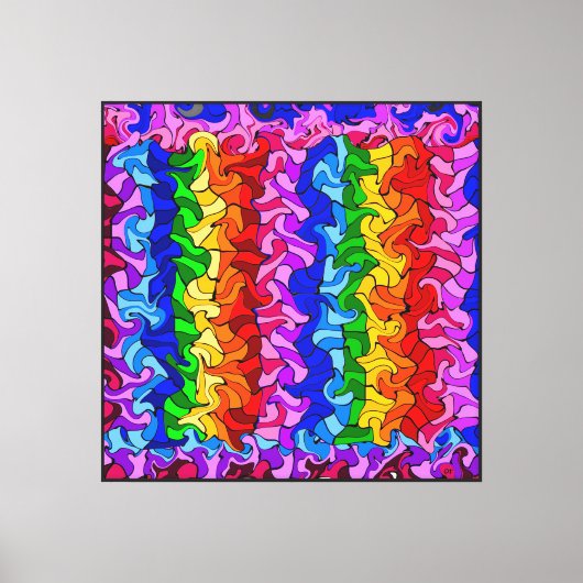 Gedraaid & Gekruld Abstract Canvas Afdruk (Voorkant)