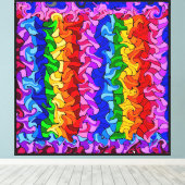 Gedraaid & Gekruld Abstract Canvas Afdruk (Insitu (Houten vloer))