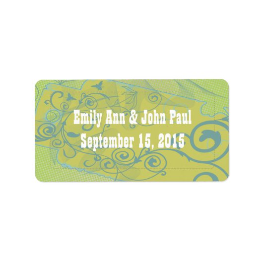 Gedraaid Label met Stippen Opslaan Datum (Voorkant)