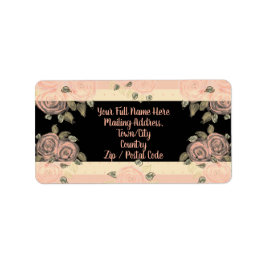 Gedraaid met roze roze roze vormgeving etiket