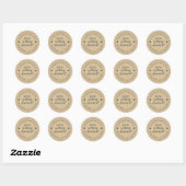 Gedraaid sparen van het Date Kraft Envelope Seal Ronde Sticker (Vel)