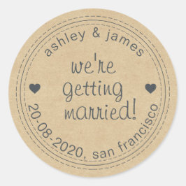 Gedraaid sparen van het Date Kraft Envelope Seal Ronde Sticker