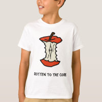 gedraaid tot de kern van het t-shirt