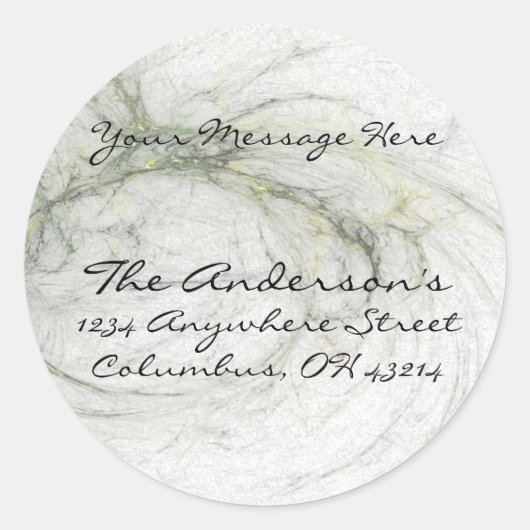 gedraaide Abstracte achtergrond retour adreslabels Ronde Sticker (Voorkant)