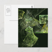 Gedraaide Balans Fractale Geometrie Licht Abstract Briefkaart (Voorkant / Achterkant)
