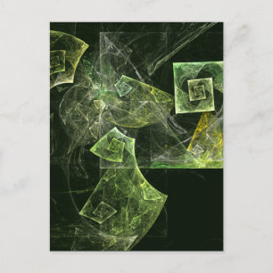 Gedraaide Balans Fractale Geometrie Licht Abstract Briefkaart