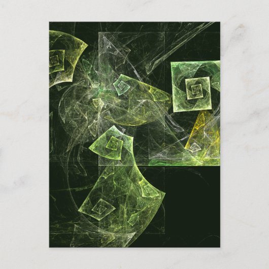 Gedraaide Balans Fractale Geometrie Licht Abstract Briefkaart (Voorkant)
