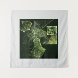 Gedraaide Balans Fractale Geometrie Licht Abstract Wandkleed