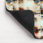 Gedraaide beige textuur met verbrande en verzonken muismat (Hoek)