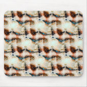 Gedraaide beige textuur met verbrande en verzonken muismat (Voorkant)