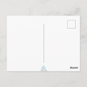 Gedraaide boom met blauwe achtergrond briefkaart (Achterkant)