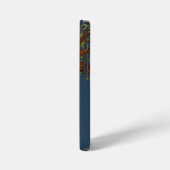 Gedraaide boom met blauwe achtergrond iPhone hoesje (Linkerkant)