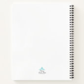 Gedraaide boom met blauwe achtergrond notitieboek (Achterkant)