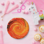 Gedraaide Borden van Oranje papier Papieren Bordje (Feest)