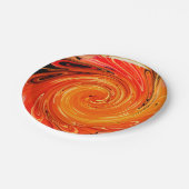 Gedraaide Borden van Oranje papier Papieren Bordje (Gekanteld)