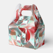 Gedraaide cirkelvormige stukken in zacht rood kora bedankdoosjes (Achterkant)