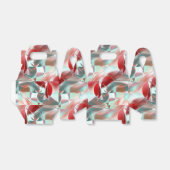 Gedraaide cirkelvormige stukken in zacht rood kora bedankdoosjes (Uitgevouwen)