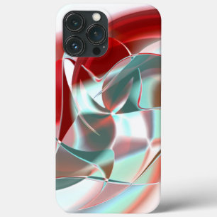 Gedraaide cirkelvormige stukken in zacht rood kora Case-Mate iPhone case