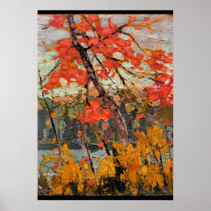 Gedraaide esdoorn, kunstschilderij poster