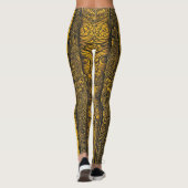 Gedraaide gele lint AI-kunst Leggings (Achterkant)