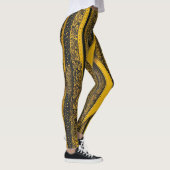 Gedraaide gele lint AI-kunst Leggings (Rechts)
